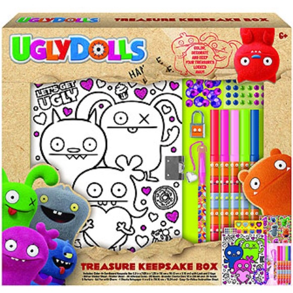 Ugly Dolls Craft Kit Kids Keepsake Box Kit for Art or Storage with Lock - Picture 1 of 9